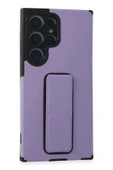LitaeTrend Samsung Galaxy S23 Ultra Kılıf Mega Standlı Silikon - Lila thumbnail 1