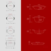 LAVA Bordo Döküm 6 Parça Set – Tencere, Sahan ve Izgara ile Şef Dokunuşu thumbnail 5