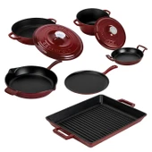 LAVA Bordo Serisi Döküm Set – Her Yemekte Şef Dokunuşu thumbnail 2