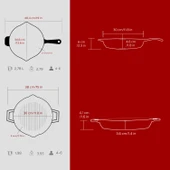 LAVA Döküm Bordo Serisi Kızartma & Izgara Seti – Profesyonel Lezzetler Evinde thumbnail 6