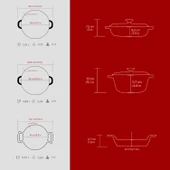 LAVA Döküm Bordo 5'li Tencere & Sahan Seti – Profesyonel Lezzet Evinde thumbnail 5