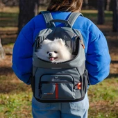 Ferplast Voyager 400 Evcil Hayvan Taşıma Çantası Gri 33x23x41cm thumbnail 3