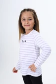 Toontoy Kız Çocuk Çizgili Tişört thumbnail 3