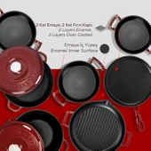 LAVA Bordo Döküm Set – Göz Alıcı Renk, Uzun Ömürlü Döküm Kalitesi thumbnail 6