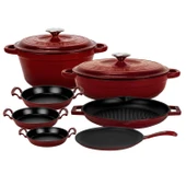 LAVA Bordo Döküm Set – Göz Alıcı Renk, Uzun Ömürlü Döküm Kalitesi thumbnail 7