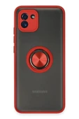 LitaeTrend Samsung Galaxy A03 Kılıf Montreal Yüzüklü Silikon Kapak - Kırmızı thumbnail 1