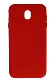 LitaeTrend Samsung Galaxy J7 Pro / J730 Kılıf Nano içi Kadife Silikon - Kırmızı thumbnail 1