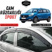 Dacia Lodgy 2012-2022 Uyumlu Mugen Cam Rüzgarlığı Seti Piano Black 4'lü İthal Parlak Siyah thumbnail 1