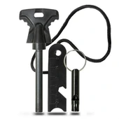 BUFFER® Acil Durum Magnezyum Çubuk Çakmaktaşı Hayatta Kalma Ateş Başlatıcı Çakmak Kiti Düdük Hediyel thumbnail 1