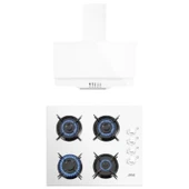 AFM tech  FETHY Series Beyaz Cam Ankastre Set  ( Ferre QBL62CB + FM 3301W + FM  2201W ) thumbnail 4