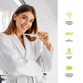 Polosmart PBS520 5 Mod Şarjlı Diş Fırçası IPX7 Su Geçirmez 4 Yedek Başlık Type-C Girişli Beyaz thumbnail 3