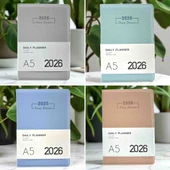 2026 Ajanda Pastel Renkli Dokulu Günlük Ajanda A5 (15x21 cm) - Gri thumbnail 5