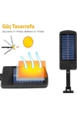 128 Led Solar Bahçe Sokak Lambası 1 Adet Hareket Sensörlü Kumandalı 3 Modlu Güneş Enerjili Büyük Boy thumbnail 4