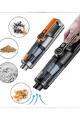 Işıklı Araç Süpürgesi Kablosuz 22.000 Pascal Çekim Gücü Vakum ve Üfleme 2in1 10Başlık Metal Filtreli thumbnail 4