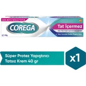 Corega Super Diş Protezi Yapıştırıcı Krem 40 g – Güçlü Tutuş, Tatlandırıcısız ve Glütensiz, Çevre Dostu Formül thumbnail 2