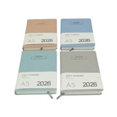 2026 Ajanda Pastel Renkli Dokulu Günlük Ajanda A5 (15x21 cm) - Gri thumbnail 6