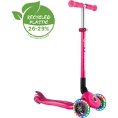 Primo Katlanabilir Lıghts - Çocuklar Için 3 Tekerlekli Işıklı Scooter-Pembe thumbnail 1