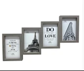 Çoklu Fotoğraf Çerçevesi MDF Ahşap Modern Kolaj Çerçeve Fotoğraf Tutucu 4 Fotoğraf 10x15cm kahverengi thumbnail 1