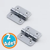 Metal Yaprak Menteşe 2 ADET Gümüş 50x50 mm Dayanıklı Kapi Pencere Dolap Mobilya Menteşe Modeli thumbnail 1