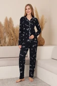 Kadın %100 Pamuk Milan Soft Kumaş Pijama Takımı 12423 thumbnail 4