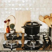 LAVA Döküm Yuvarlak Tencere. Trendy 20CM. - Mavi-LV Y TC 20 K2 B thumbnail 3