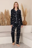 Kadın %100 Pamuk Milan Soft Kumaş Pijama Takımı 12423 thumbnail 1