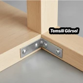 (25 ADET) Metal Köşebent 40x40x15 mm Kalın L Demiri Gönye Mobilya Duvar Sabitleme Bağlantı Aparatı thumbnail 4