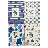 2026 Ajanda Mavi Soyut Desenli Günlük Ajanda A5 (15x21 cm) - Mavi thumbnail 5