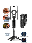 Magsafe Mıknatıslı 41cm 360 Ayarlanabilir Bluetooth Alüminyum Telefon Tripod Android iOS thumbnail 1