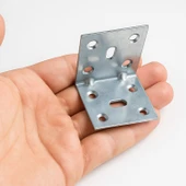 Metal L Demiri (25 Adet) İnce Gönye 40x40x40 mm Mobilya ve Duvar Sabitleme Bağlantı Aparatı thumbnail 4