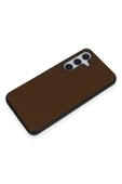 LitaeTrend Samsung Galaxy S24 Kılıf Taft Kapak - Kahverengi thumbnail 3