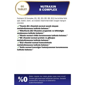 Nutraxin B Vitamin Complex - B Vitamini Takviyesi 60 Tablet thumbnail 6