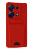 LitaeTrend Xiaomi Redmi Note 13 Pro 4G Kılıf Kelvin Kartvizitli Silikon - Kırmızı thumbnail 1