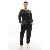 Rahat Kalıp Büyük Beden Kadın Cotton Eşofman Altı thumbnail 4