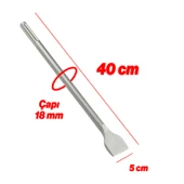 Sds Max Şaftlı Keski 18 mm x 400 mm x 50 mm Hilti Ucu Beton Taş Kaya Kırıcı Kırma Adaptörü thumbnail 3