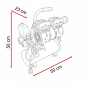 Yağsız FACEWS06 Sessiz Kompakt Kolay Taşınabilir Tekerleksiz Hava Kompresörü 6 Litre thumbnail 3