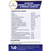 Nutraxin Multivitamin Kadın Multivitamin & Mineral Complex 60 Tablet thumbnail 3