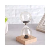 Ahşap Mıknatıslı Kum Saati Ev Ofis Dekoratif Hediyelik Ahşap Altlı Manyetik Mıknatıslı Kum Saati thumbnail 1