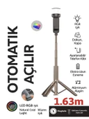163cm RGB Işıklı Magsafe Selfie Tripod Uzaktan Kumandalı, Tek Dokunuşla Açılan Katlanabilir thumbnail 1