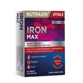 Nutraxin Iron Max 17 Mg 30 Tablet - Gentle Iron, Vitamin C, B12, B6, Folik Asit thumbnail 1
