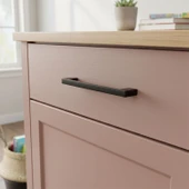 Mobilya Çekmece Dolap Kapak Kulpu Dayanıklı Kulbu Kulpları Siyah 160 mm Siyah Metal Kulp thumbnail 5