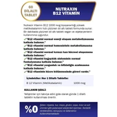 Nutraxin B12 Vitamini 1000 Mcg - Dil Altı Tableti thumbnail 3