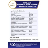 Nutraxin Multivitamin Kadın Multivitamin & Mineral Complex 60 Tablet thumbnail 4