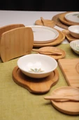 Atbyhome Soul 6 Kişilik 47 Parça Doğal Bambu Porselen Kahvaltı Takımı – Kahvaltı Seti Sunum Seti thumbnail 5
