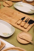 Atbyhome Soul 6 Kişilik 47 Parça Doğal Bambu Porselen Kahvaltı Takımı – Kahvaltı Seti Sunum Seti thumbnail 3