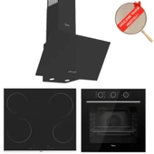 Ferre FryArt & FlowArt Salvia Vitroseramik Elektrikli 3'lü Siyah Ank. Set (D086 + MS261 + QXE62CS) thumbnail 1