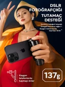 41.5 cm 360 Ayarlanabilir Bluetooth Kumandalı Kablosuz Tripod Selfie Stick Monopod thumbnail 4