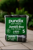 Pundix J800 Jumbo Boy Çöp Torbası (80X110 Cm) 5 Rulo (Toplam 50 Adet) Dayanıklı, Sızdırmaz ve Geniş Hacimli Çöp Poşeti thumbnail 4