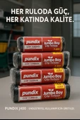 Pundix J400 Jumbo Boy Çöp Torbası (80X110 Cm) 5 Rulo (Toplam 50 Adet) Dayanıklı, Sızdırmaz ve Geniş Hacimli Çöp Poşeti thumbnail 5