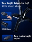 41.5 cm 360 Ayarlanabilir Bluetooth Kumandalı Kablosuz Tripod Selfie Stick Monopod thumbnail 5